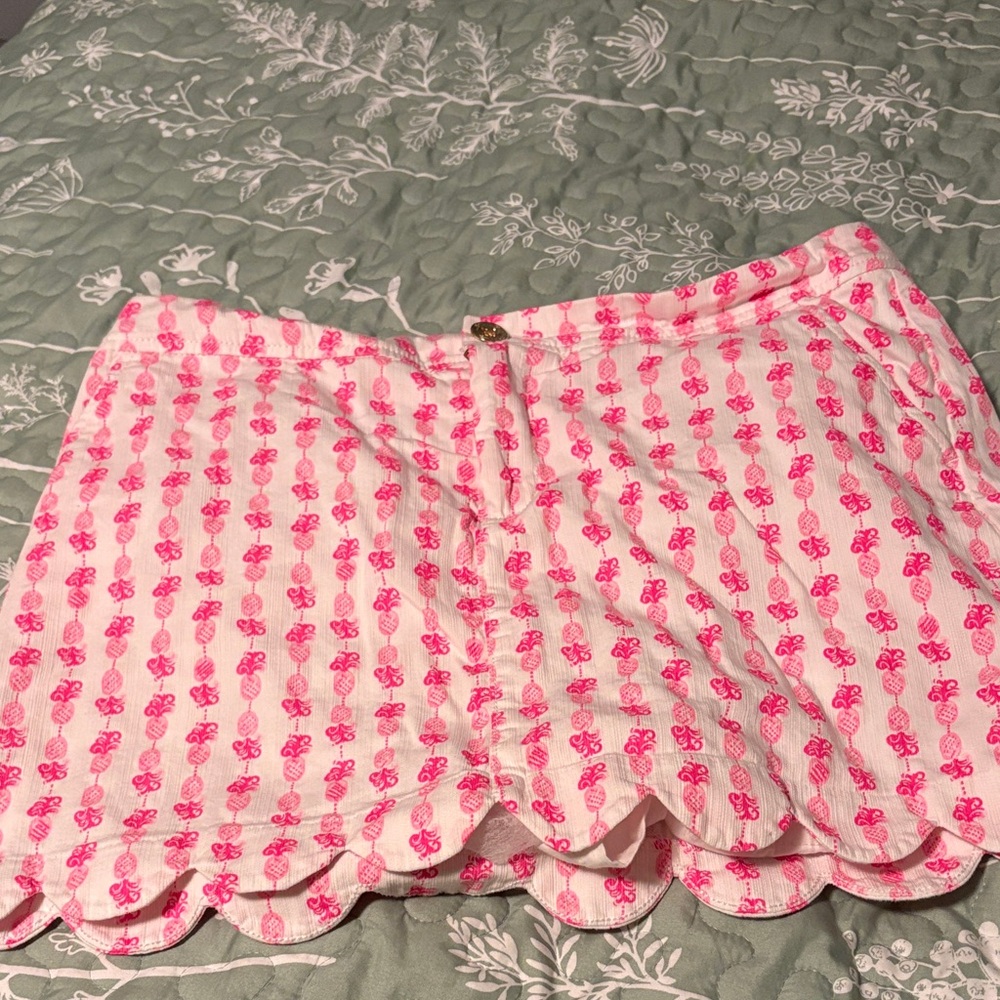 Lilly Pulitzer Pink and White Mini Skort
